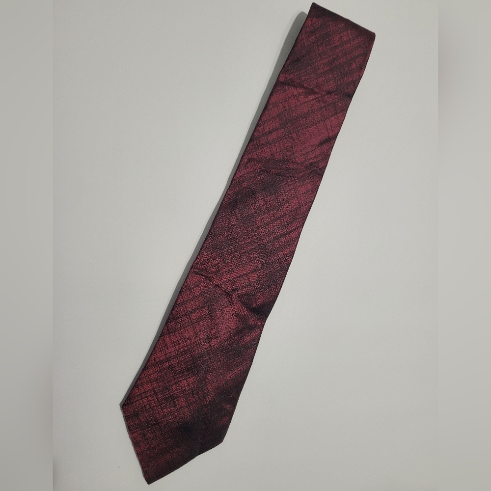 PAUL RODON Men's Necktie Tie Burgundy 100% Silk USA